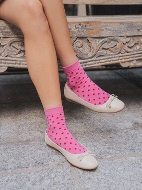 Brandy Melville fuchsia  Pink polka dots Socks